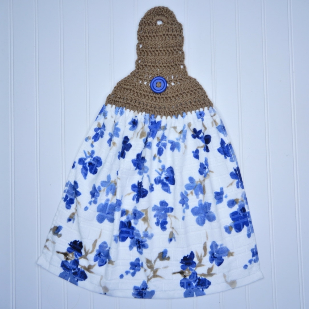 Pansy Crochet Top Towel